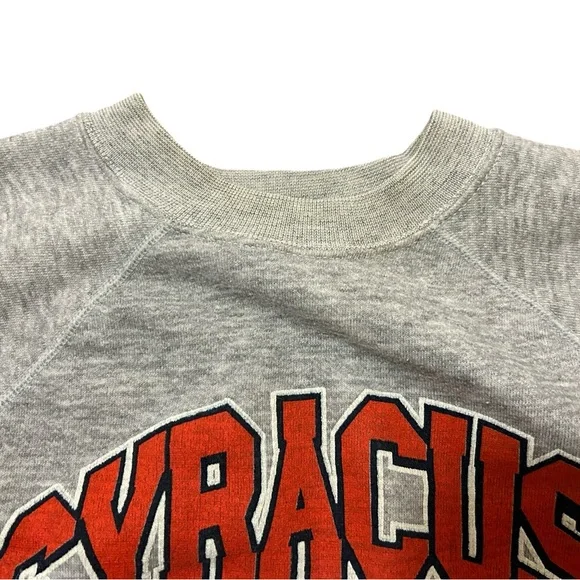 Vintage Syracuse University Grey Orange Pullover Crewneck Sweatshirt XL